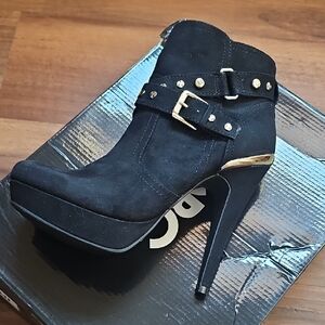 Stylish Black High Heel Ankle Boots